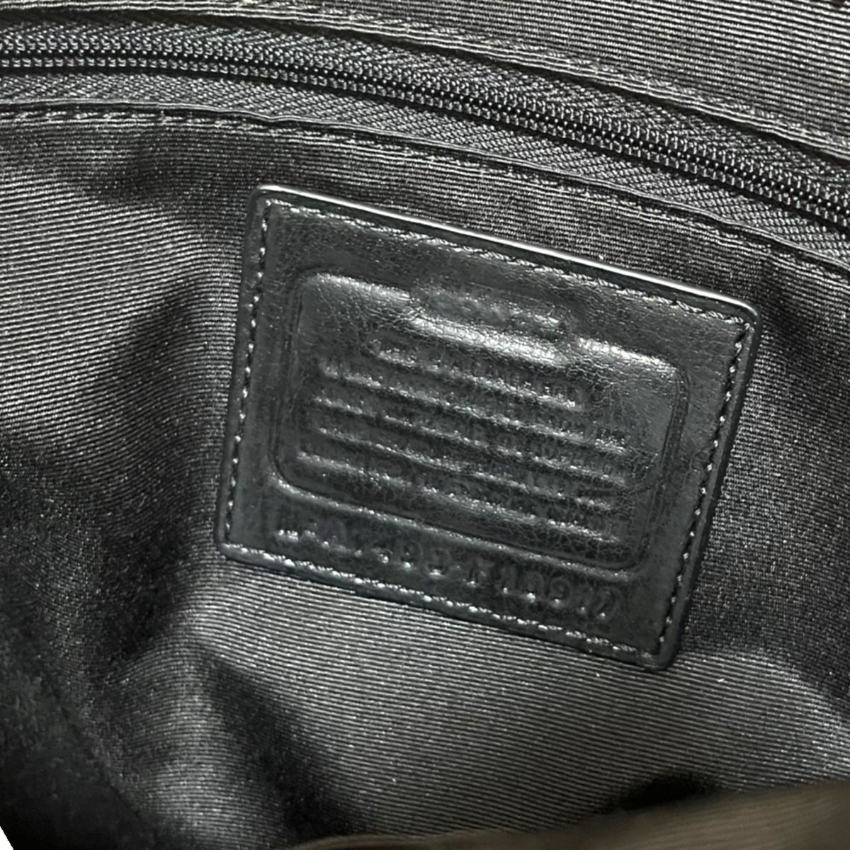極美品】COACH シグネチャー トートバッグ A4収納可 ブラック PVC