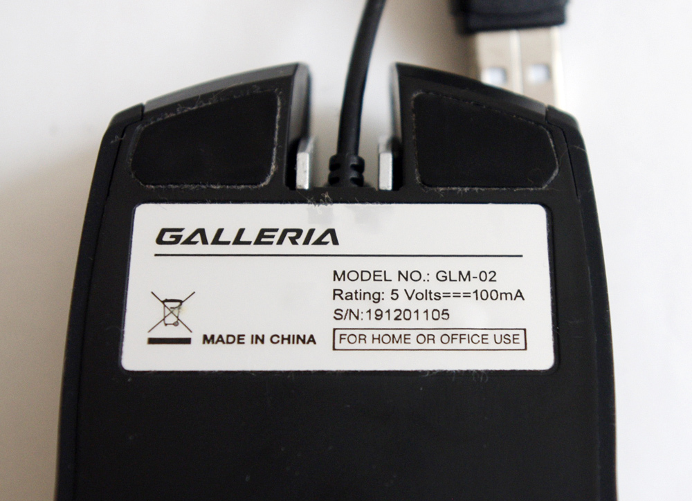 ★動作確認済 元箱付 GALLERIA 有線 ゲーミング マウス GLM-02 ドスパラ ガレリア #3824_画像7