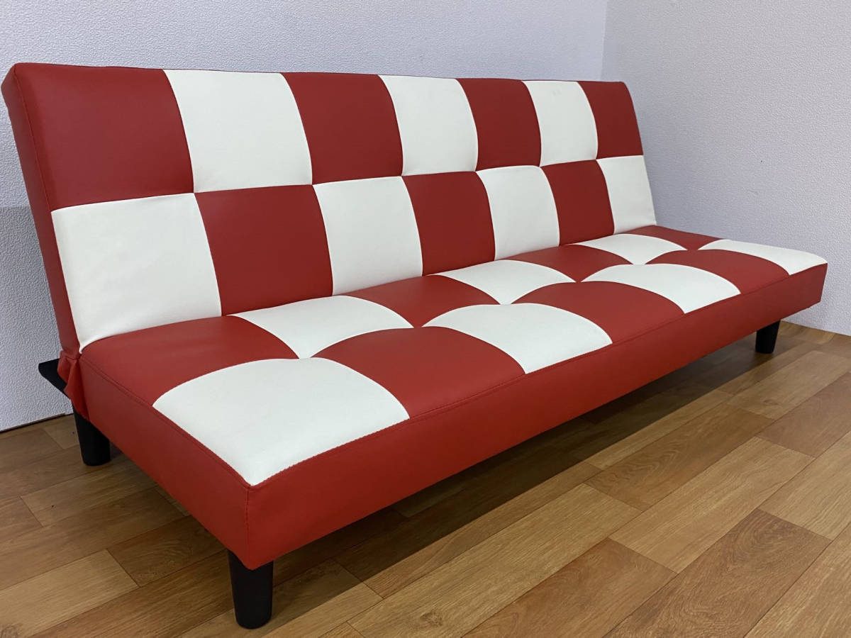 おしゃれ 布ソファーベッド EJ-S011 RED-