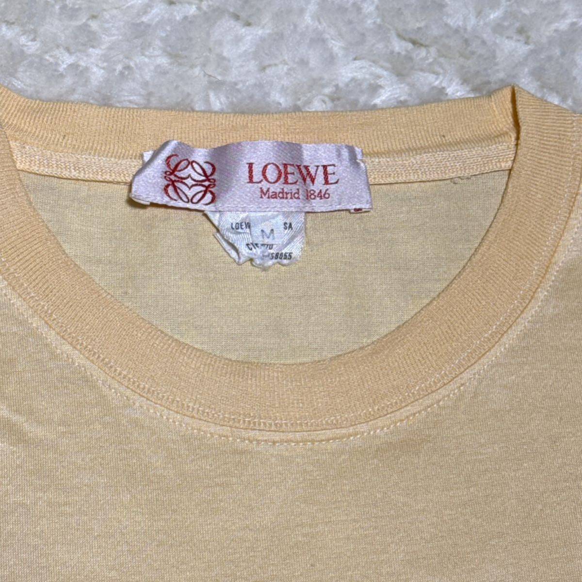 良品★ LOEWE ロエベ Tシャツ アナグラム 刺繍 ロープ メンズ レディース オールドロエベ_画像7