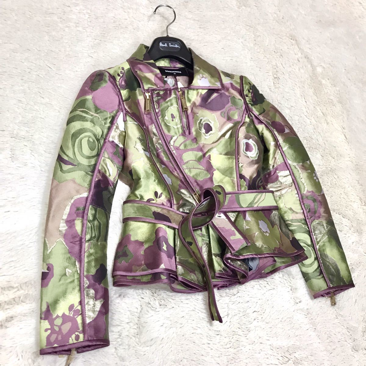 ヤフオク! - 極美品 DSQUARED2 花柄 総柄 フレア ジャケット...