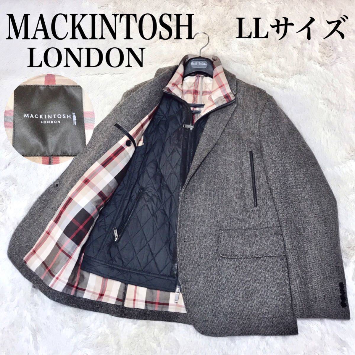 極美品 MACKINTOSH ジャケット ベスト ライナー チェック レザー マッキントッシュ ロンドン 三陽商会 ブルゾン コート 大きいサイズ