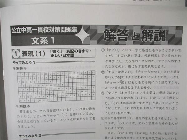 VC05-089 塾専用 公立中高一貫校 対策問題集 適性検査対策 文系1 08m5B_画像5