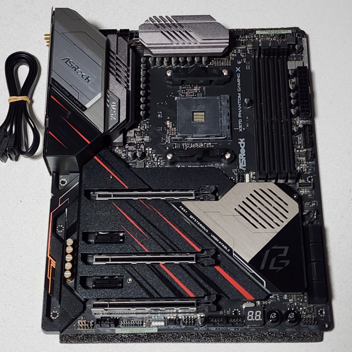 ASRock X570 PHANTOM GAMING X IOパネル一体型 Socket AM4 ATXマザーボード RYZEN5000シリーズ対応 最新Bios 動作確認済 PCパーツ_画像1