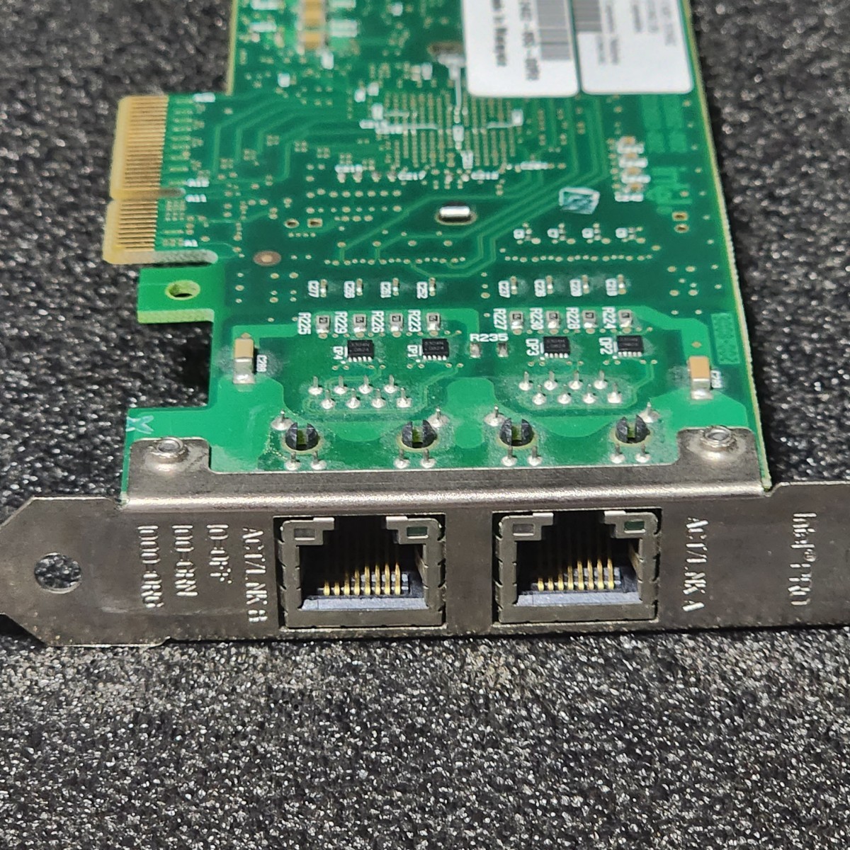 DELL INTEL 0X3959 デュアルポート 有線LANカード 動作確認済み PCIExpress x4 有線LANアダプタ PCパーツ (2)_画像3