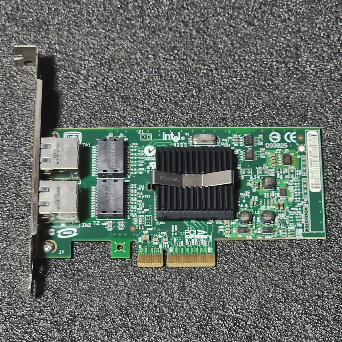 DELL INTEL 0X3959 デュアルポート 有線LANカード 動作確認済み PCIExpress x4 有線LANアダプタ PCパーツ (2)_画像1