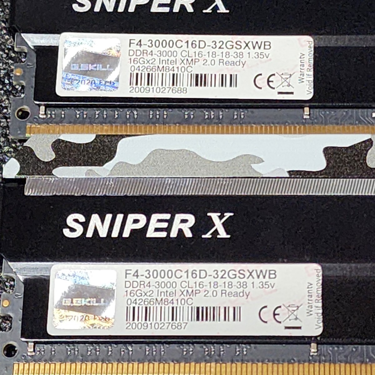 G SKILL SNIPER X DDR4-3000MHz 32GB (16GB×2枚キット) F4-3000C16D