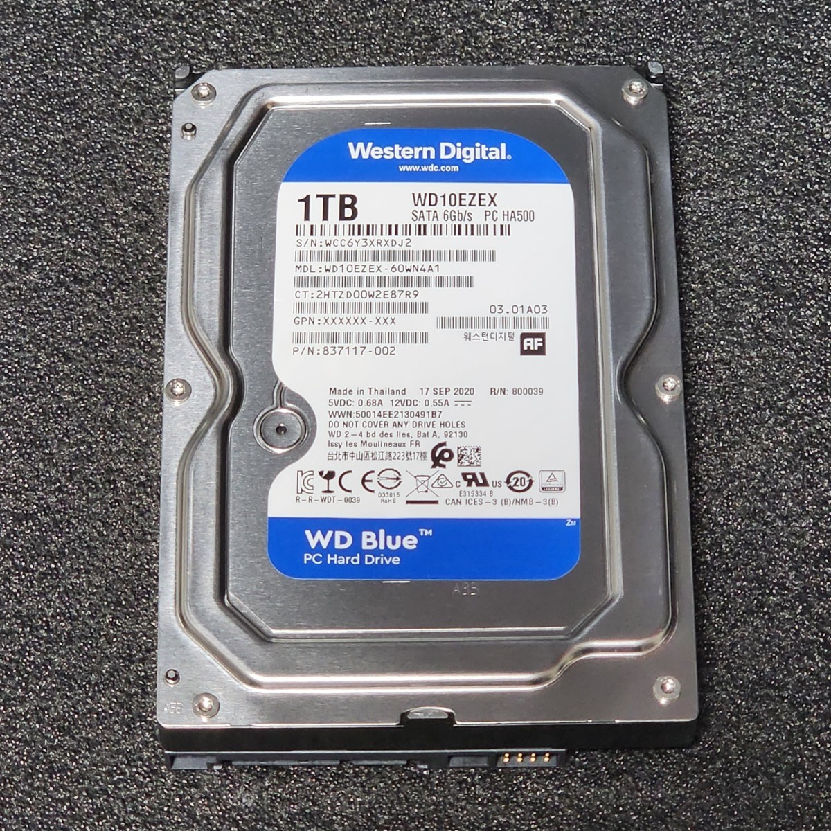 WesternDigtal WD Blue WD10EZEX-60WN4A1 1000GB/1TB 3 5インチ WesternDigtal WD Blue WD10EZEX-60WN4A1 1000GB/1TB 3 5インチ