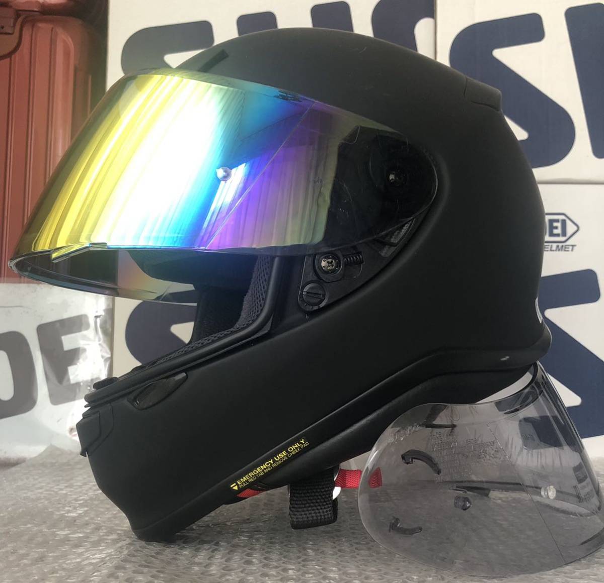 美品 SHOEI z-7 サイズL ミラー&クリアシールド pinlock evo 2019年製