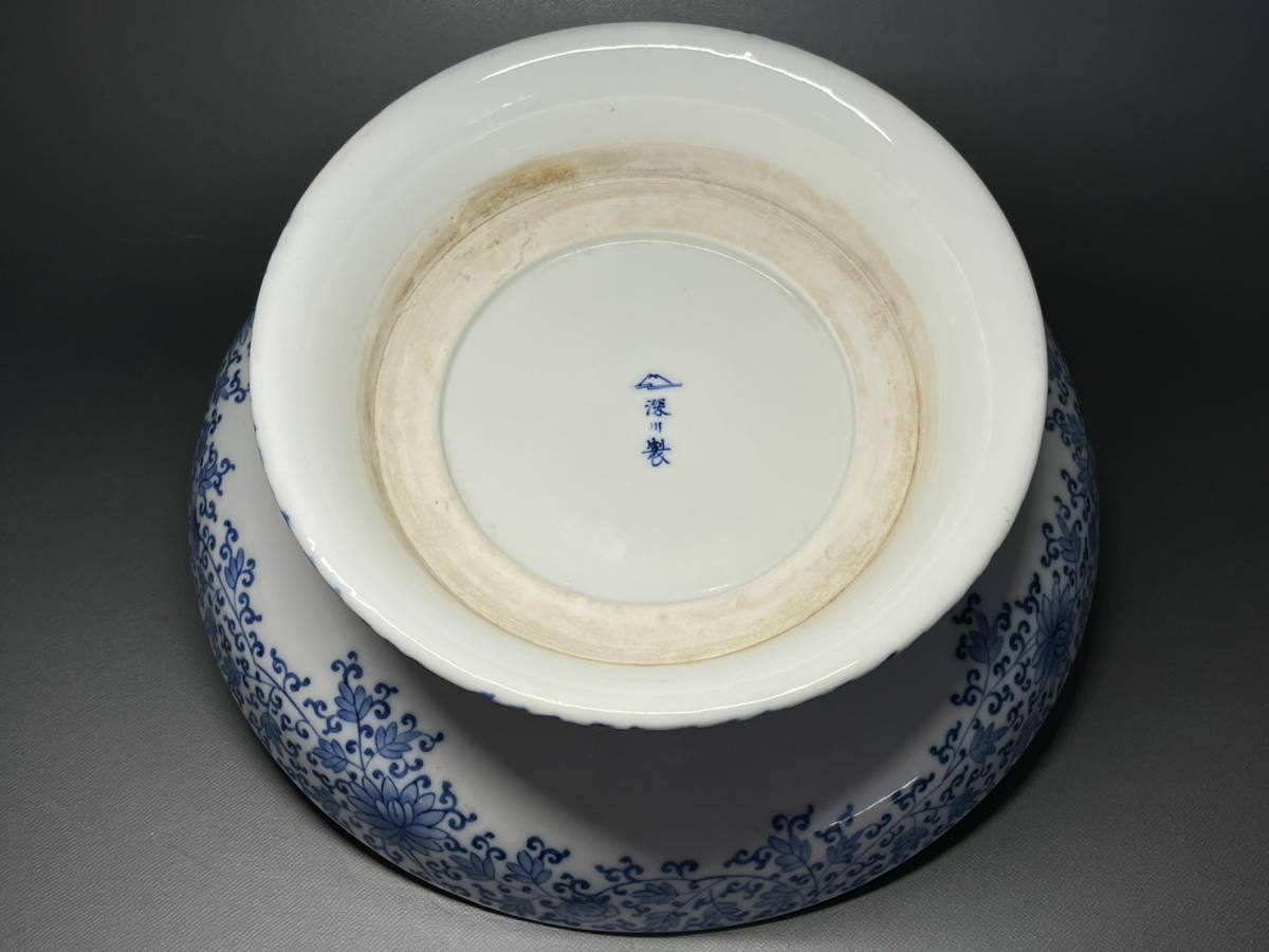 古美術 深川製 能楽染錦 高脚皿 日本伝統工芸 美術品 細密絵付 古美術 深川製 能楽染錦 高脚皿 日本伝統工芸 美術品 細密絵付