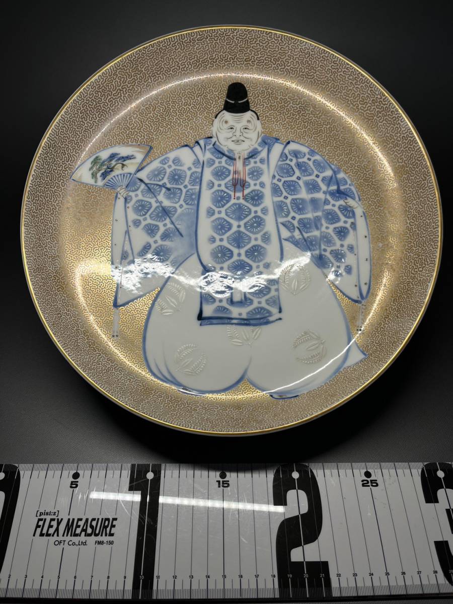 古美術 深川製 能楽染錦 高脚皿 日本伝統工芸 美術品 細密絵付 古美術 深川製 能楽染錦 高脚皿 日本伝統工芸 美術品 細密絵付