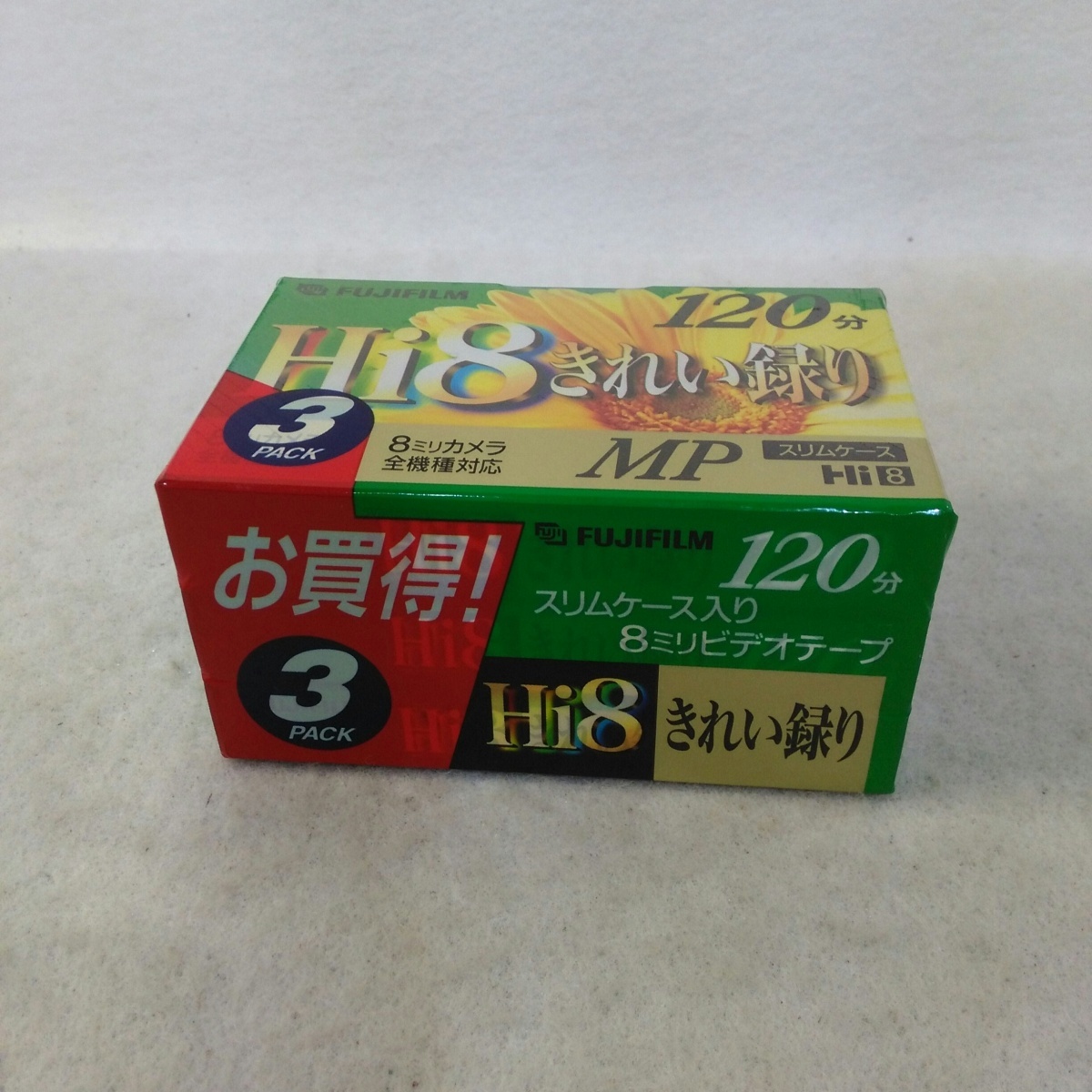 [ не использовался товар ] Fuji Film Hi8 для видео кассетная лента красивый запись .120 минут ×3 шт упаковка P6-120X3 HiMP C