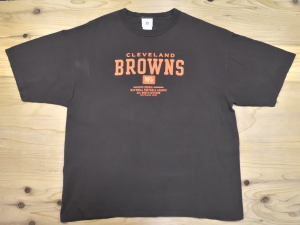 2000sUSA古着 NFL クリーブランド ブラウンズ Tシャツ sizeXL 茶色 アメフト フットボール ビッグシルエット 大きいサイズ アメリカ 雰囲気_画像1