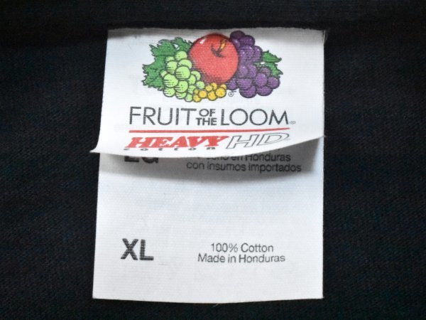 USA古着 イーグル 星条旗柄 USAロゴ Tシャツ sizeXL 黒 ブラック アメリカ国旗 ビッグシルエット 大きいサイズ アメカジ Fruit of the Loom_画像3