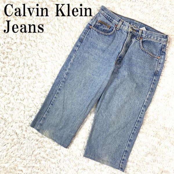 Calvin Klein Jeans デニムハーフパンツ カルバンクラインジーンズ コットン 3 B2925_画像1