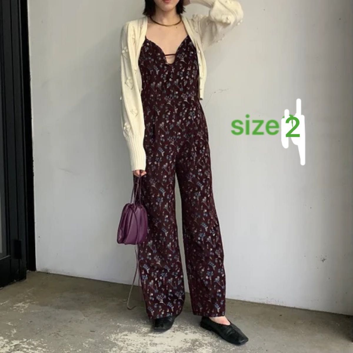 Mame Floral Jacquard Sleeveless Jumpsuits サロペット ジャンプ