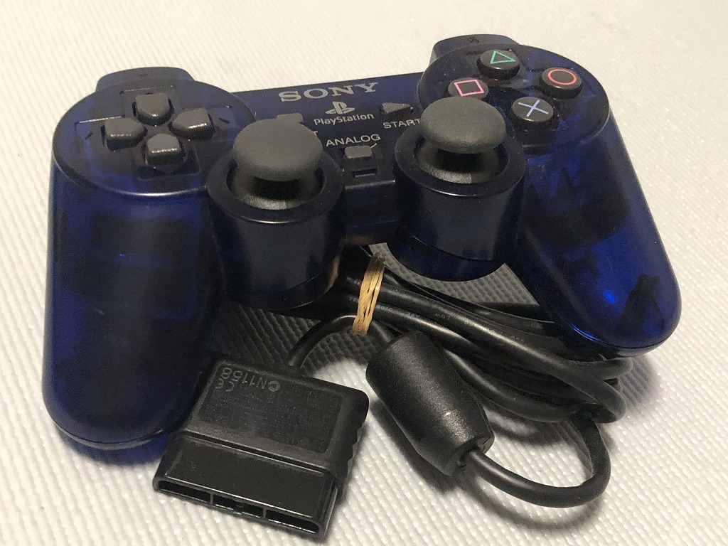 PS2 コントローラ DUALSHOCK２ デュアルショック２ ブルー　ミッドナイトブルー_画像1