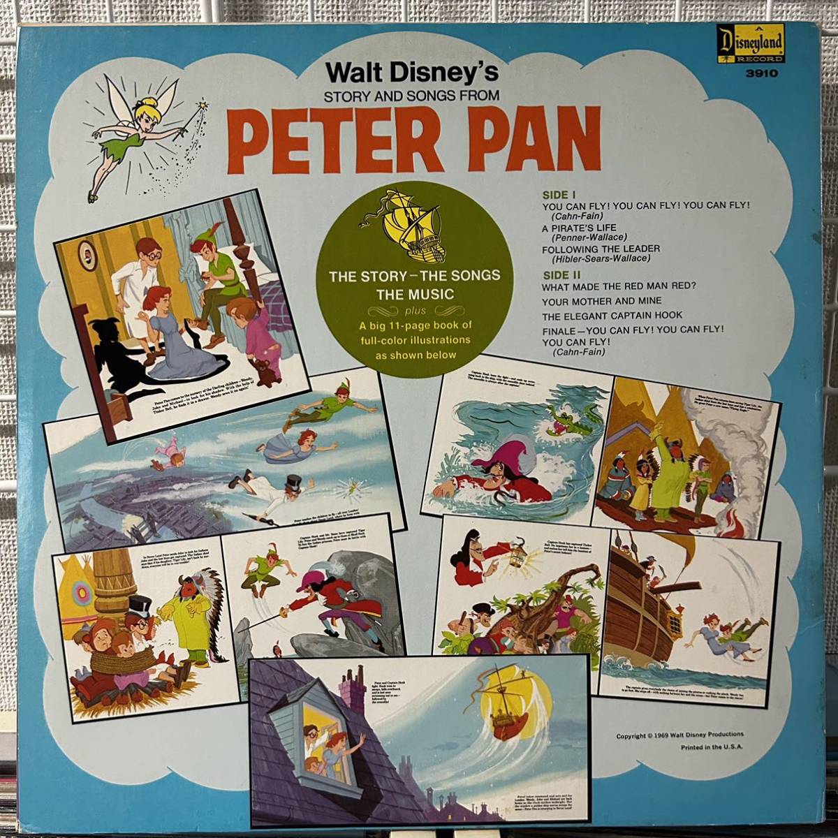 OST / PETER PAN [LP] Disney US record 1969 year MONO 3910