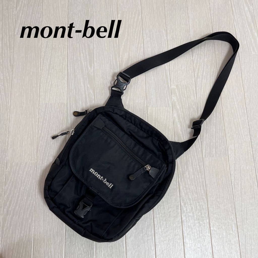 mont-bell モンベル　ショルダーバッグ ブラック　黒　かばん　鞄　多収納_画像1