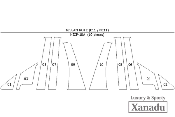 日産 ノート ＮＯＴＥ Ｅ11 NE11用 シルバー 東レ リアル カーボンピラー カーボンパネル 未使用 AVEST アベスト 旧車レストア 匿名配送