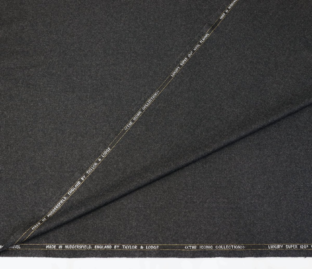 ■テーラーロッジ社「アイコニック　コレクション」極上s120の最高級フランネル生地・定番グレーの無地・長さ3.0m_画像4