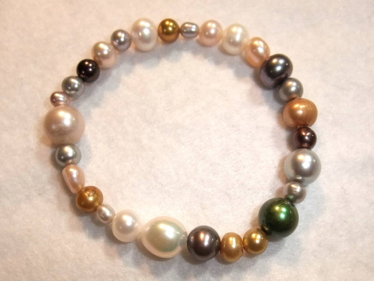 151-4 sombreness color . lovely beautiful! finest quality loose go in .! genuine article fresh water pearl pearl bracele * high quality . fresh water pearl various together use *