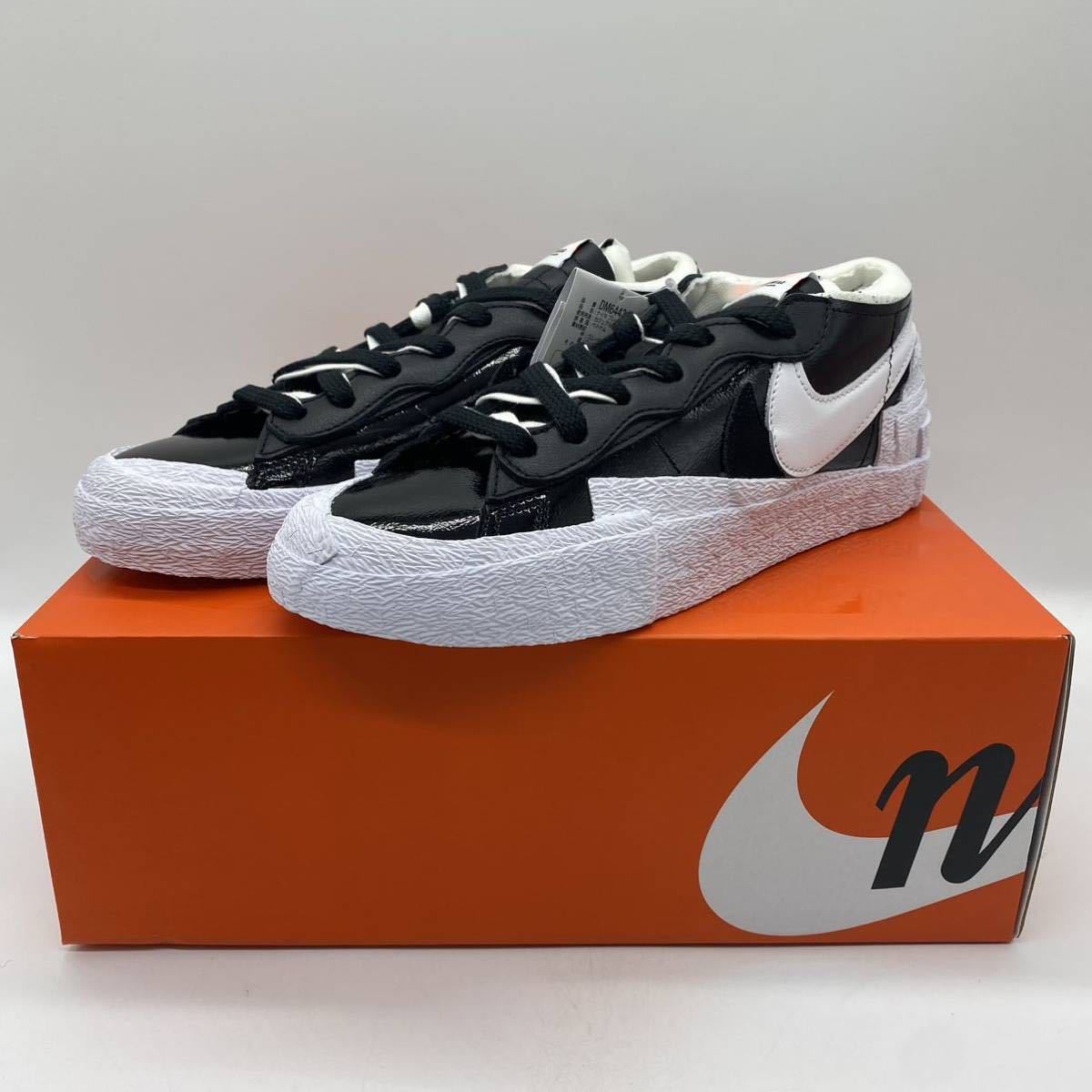 【26cm】新品 sacai Nike Blazer Low Black Patent Leather サカイ ナイキ ブレーザー ロー ブラック パテント レザー (DM6443-001) 4552