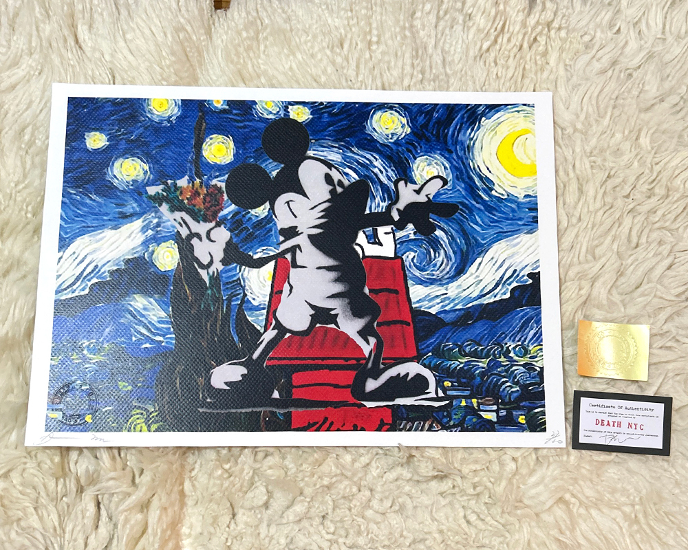 世界限定100枚 DEATH NYC ミッキーマウス ゴッホ Dismaland 世界限定100枚 DEATH NYC ミッキーマウス ゴッホ Dismaland