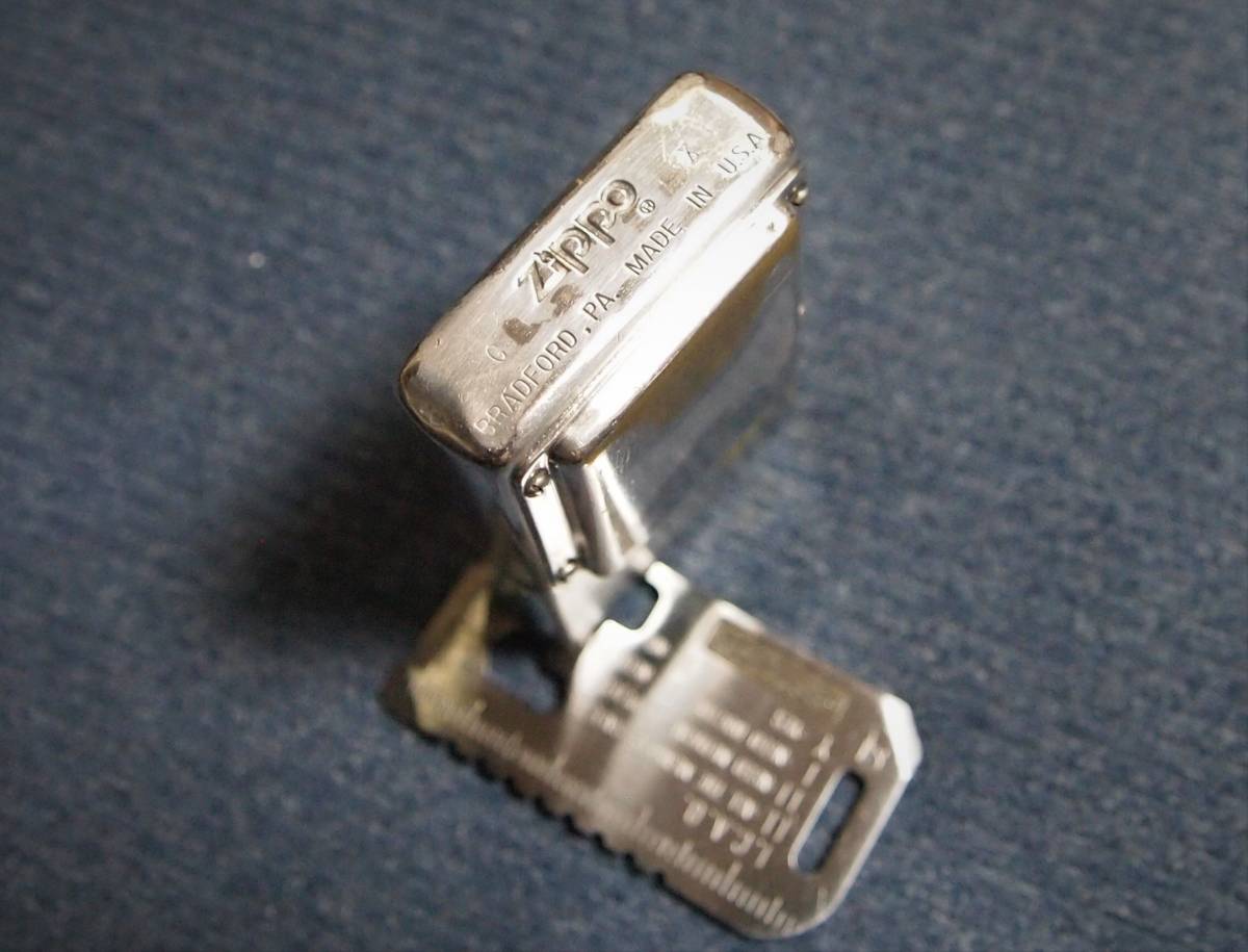 * vintage processing Survival tool attaching Survival Gear Zippo -ZIPPO reverse strike .1994 year made military 
