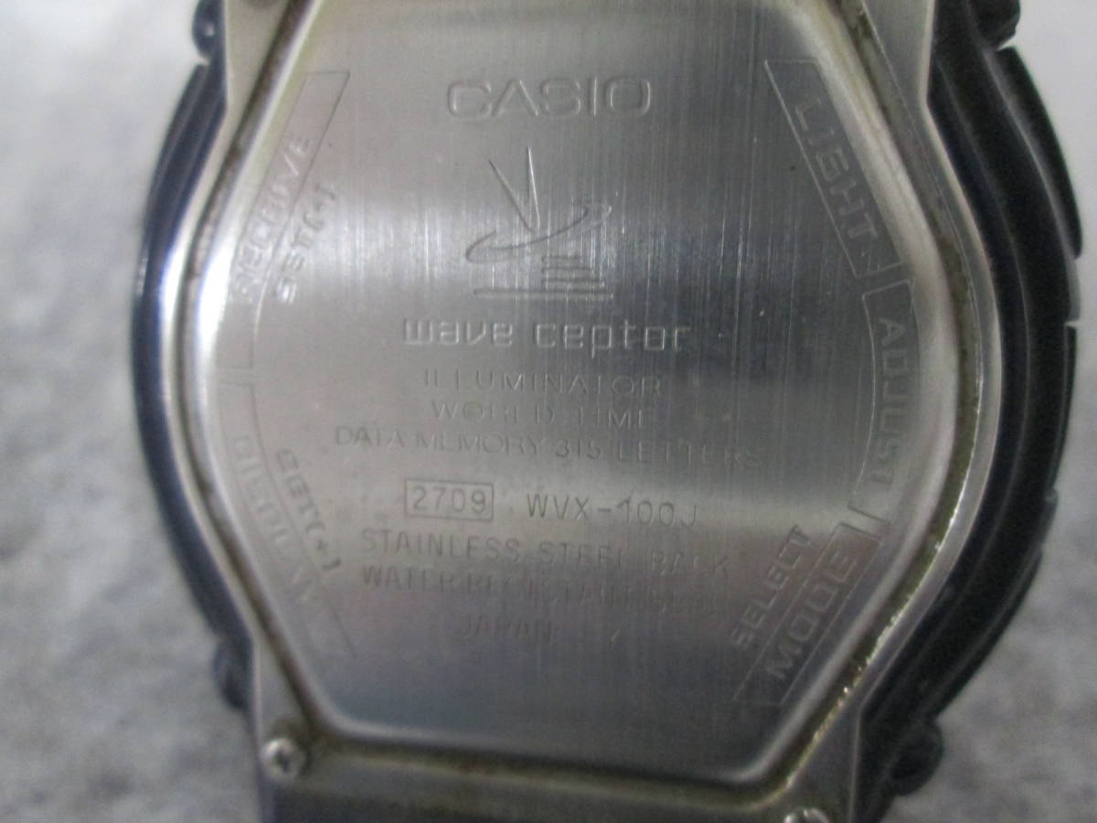 【0913n S5089】CASIO カシオ wave ceptor ウエーブセプター WVX-100J メンズ腕時計 電波ソーラー_画像4
