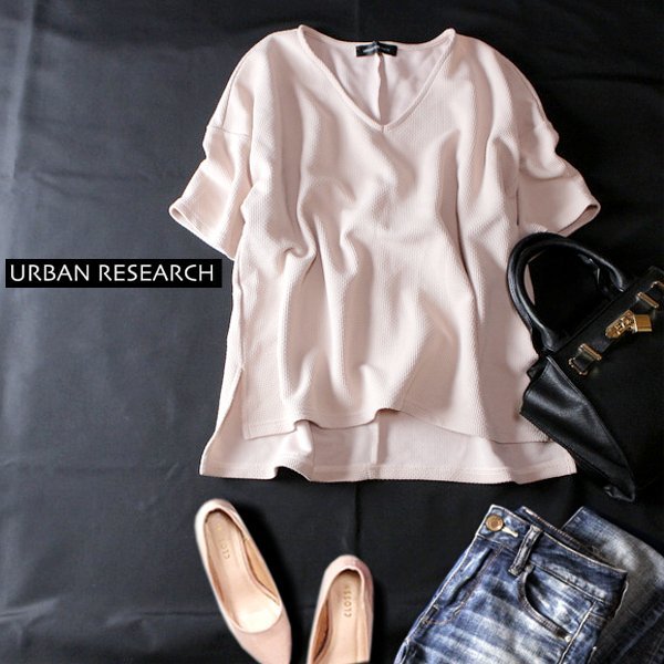 ** beautiful goods Urban Research Urban Research ** easy pretty Mini waffle jersey - stretch pull over F spring summer 23B05