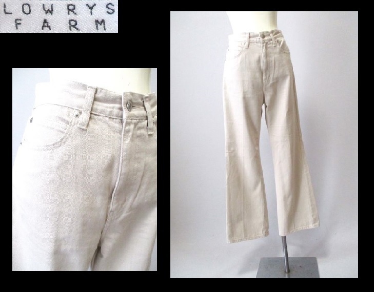 [009-52]LOWRYSFARM Lowrys Farm * бежевый хлопок брюки /M размер 