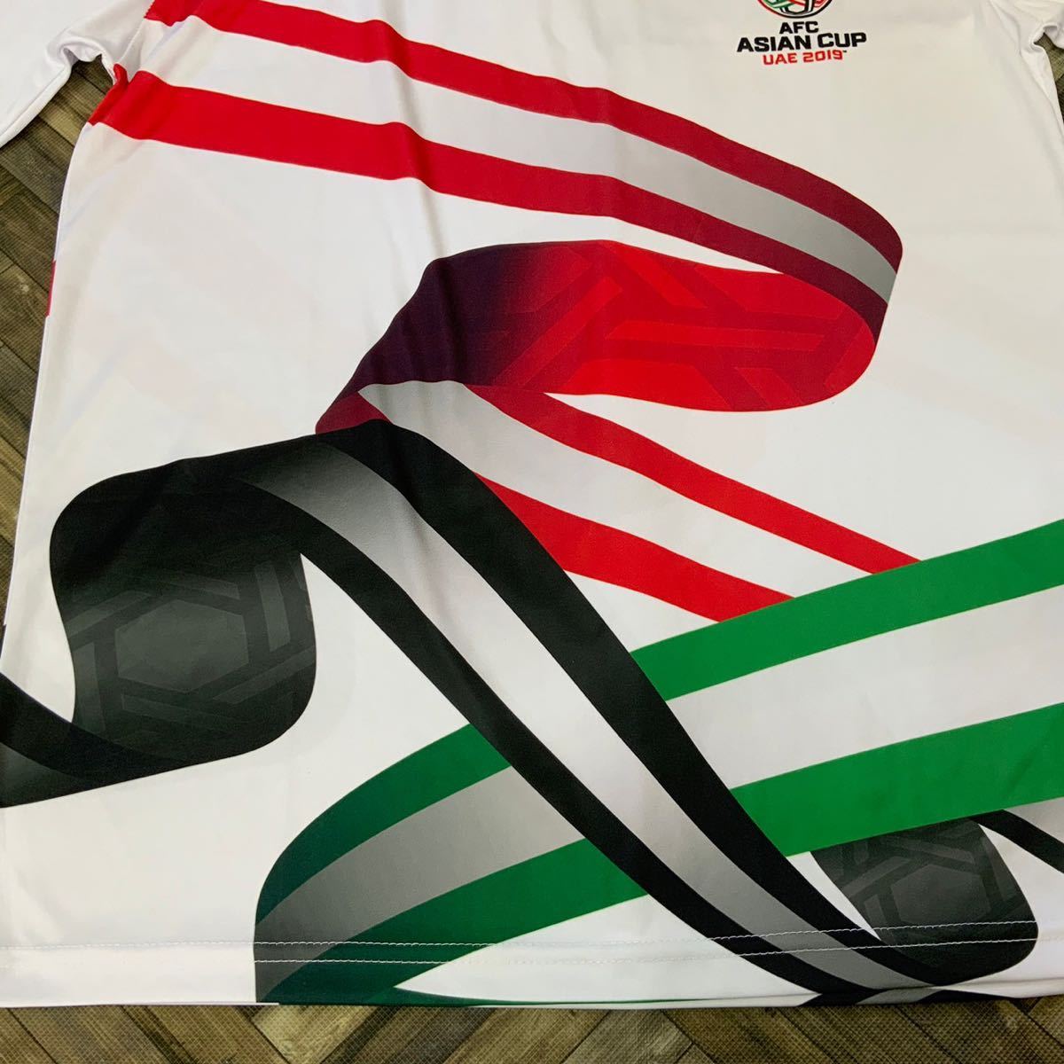 AFC ASIAN CUP　サッカー　アジアカップ　UAE 2019　大会記念　半袖　Tシャツ　プラクティスシャツ　メンズ　Sサイズ　ホワイト_画像3