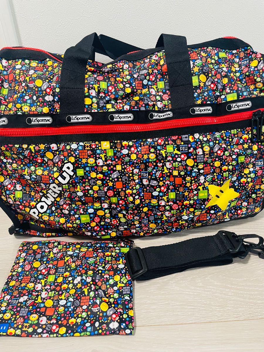 レスポートサック LeSportsac マリオ　ボストンバッグ　　コラボ