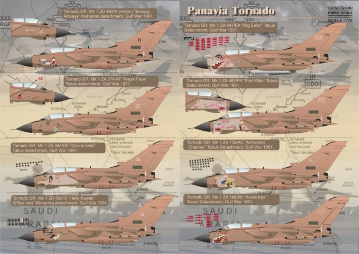 1/72 Print Scaleプリントスケールデカール　72-040 　Panavia Tornado_画像3