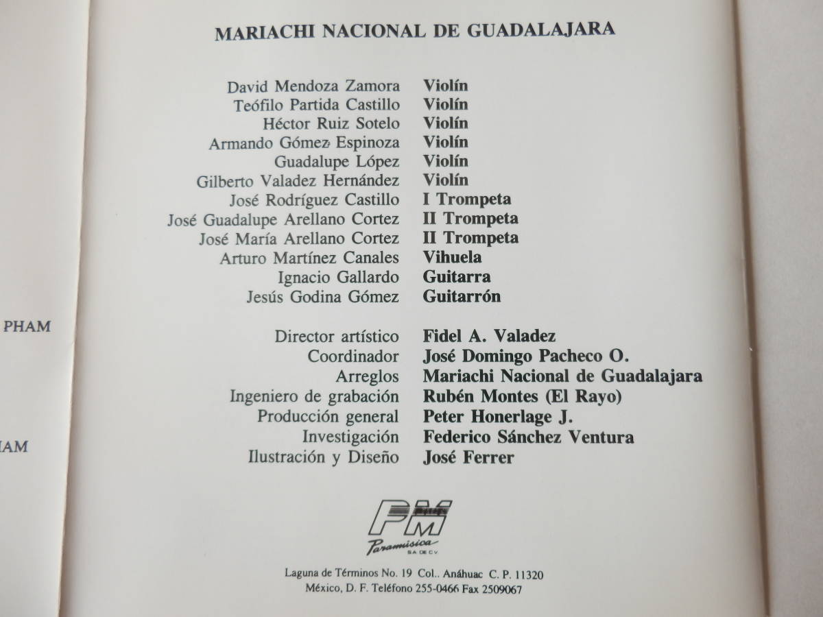 CD/メキシコ音楽-マリアッチ/Mariachi Nacional de Guadalajara- Mariachi Vol.2/La Bamba/Volver, Volver/El Son De La Negra/El Cantador_画像6