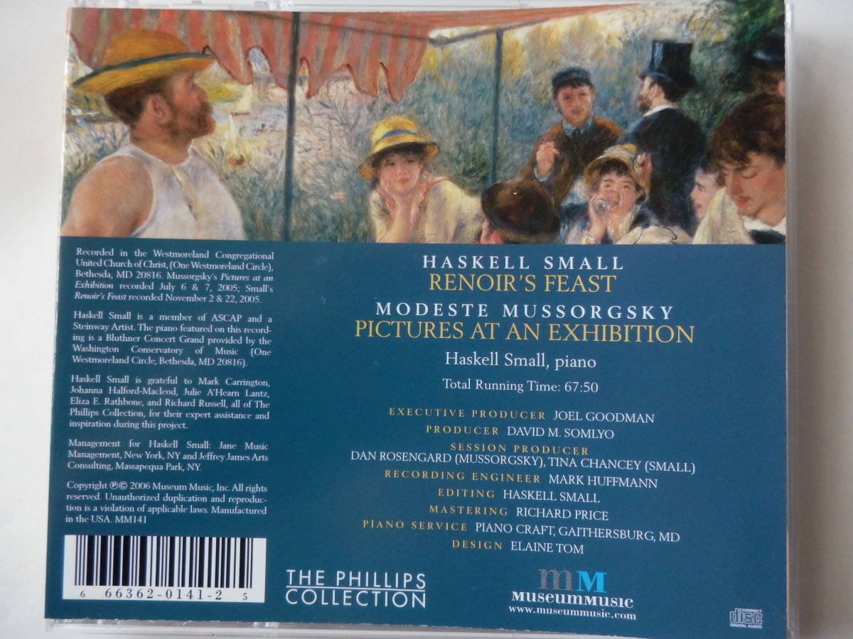 CD/US:作曲家- ピアニスト/ハスケル.スモール - ルノワールの饗宴/Haskell Small - Renoir's Feast: Music for a Masterpiece/M.Mussorgsky_画像2