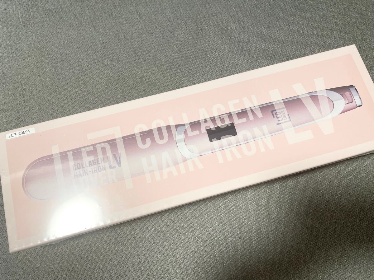 新品未開封　LEDラバー　コラーゲンヘアアイロン　ストレート　ピンク