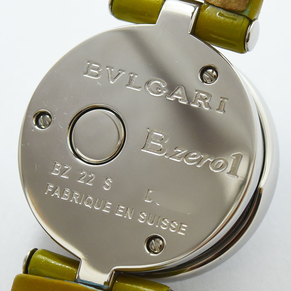 ブルガリ 時計 レディース BVLGARI ビーゼロワン BZ22S B.zero1 クォーツ SS ステンレス エナメル ブルーシェル 軽仕上げ 中古_画像5