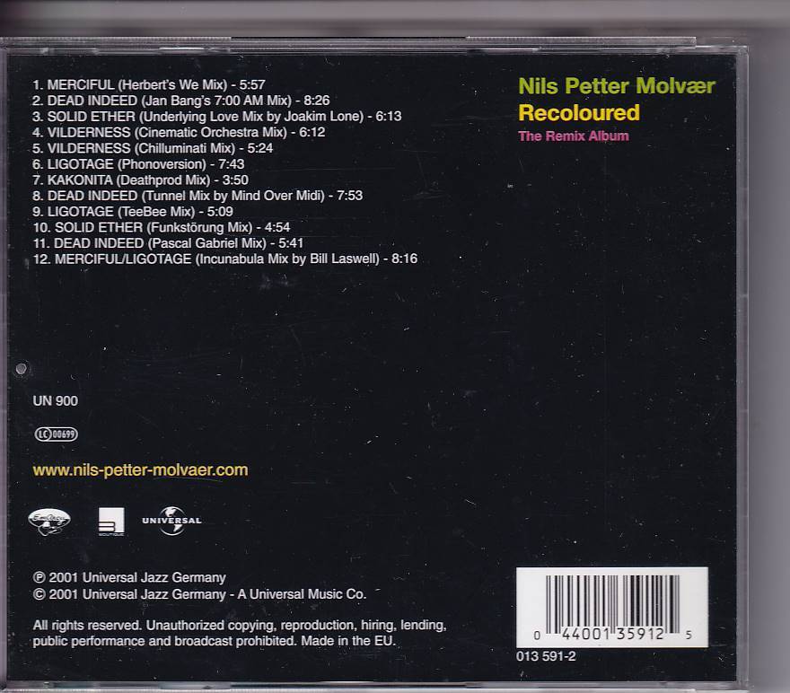 CD Nils Petter Molvr Recoloured (The Remix Album) / Drum n Bass_画像2