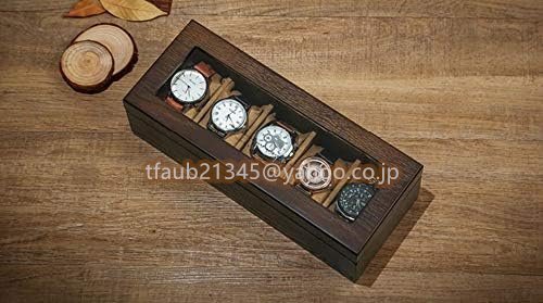  wristwatch storage case wristwatch storage box collection case 5ps.@ for wooden man and woman use high class 