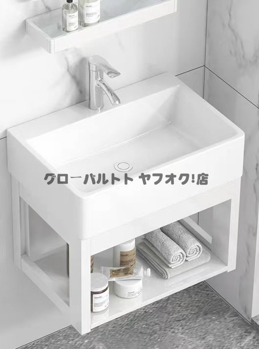 超人気 家庭用壁掛け式手洗器キャビネット組み合わせ家庭用簡易セラミックス洗面台池 S375_画像3