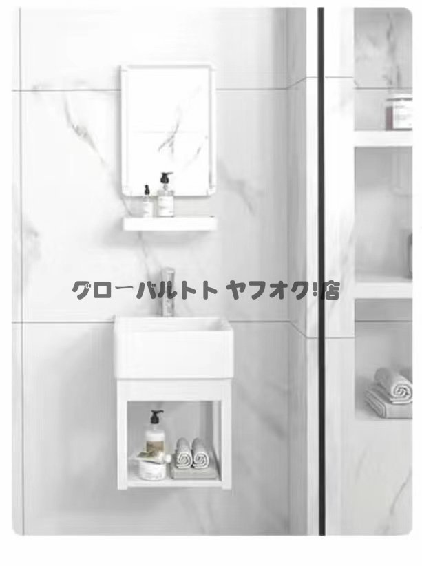 超人気 家庭用壁掛け式手洗器キャビネット組み合わせ家庭用簡易セラミックス洗面台池 S375_画像1