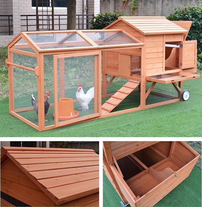 * high quality * large chicken small shop . is to small shop wooden pet holiday house house rainproof . corrosion rabbit breeding outdoors .. garden for cleaning easy to do with casters .