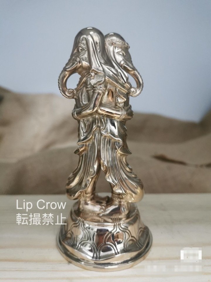 新作 立像 銅製 歓喜天像 密教法具 寺院仏具 高さ12cm 磨き仕上げ 新作 立像 銅製 歓喜天像 密教法具 寺院仏具 高さ12cm 磨き仕上げ