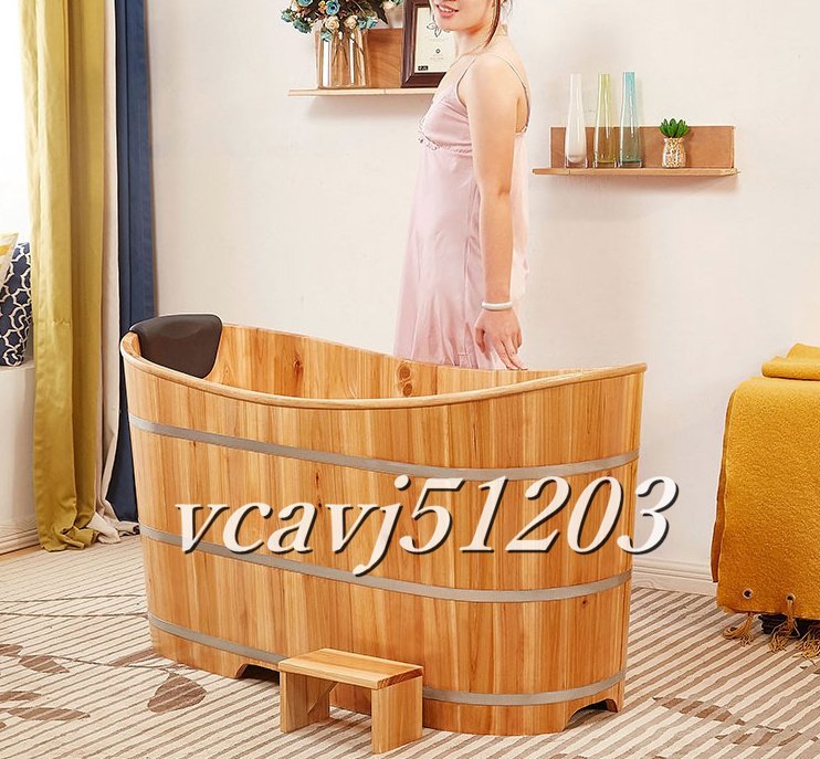 ◆美品◆高品質◆浴槽 バスタブ 木製 お風呂 バスタブ ポリ浴槽 浴室用 バケツ 130cm×60cm×68cm_画像5