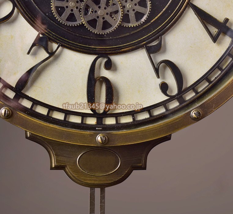 ヨーロピアン掛け時計 振り子時計 インテリア リビングルームファッションデコレーション レトロ クロック_画像3