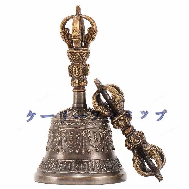 くらしを楽しむアイテム 手作り 銅製 彫刻 置物 仏具 仏像 仏教 仏教美術 五鈷金剛杵金剛鈴 セット 仏具一般 くらしを楽しむアイテム 手作り 銅製 彫刻 置物 仏具 仏像 仏教 仏教美術 五鈷金剛杵金剛鈴 セット 仏具一般