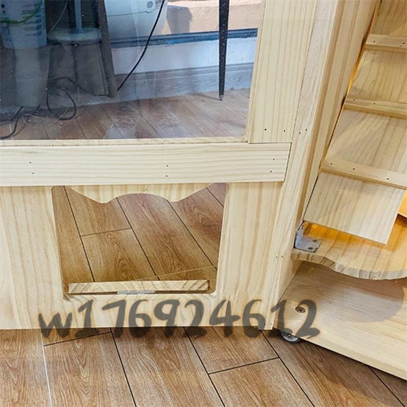  is good quality * cat. gorgeous . cage high quality home use cat. holiday house natural wood. cat pet cage 60x60x120cm large Cat's Terry cat display case cat breeding cage 