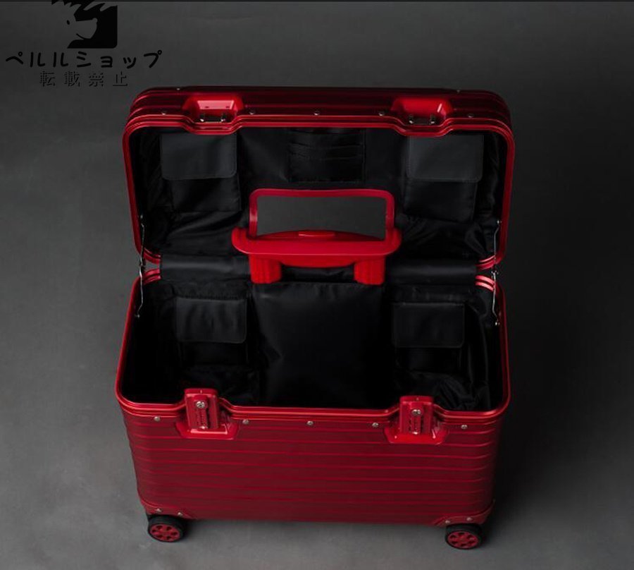 アルミスーツケース 17インチ 5色 アルミトランク トランク 小型 旅行用品 TSAロック キャリーケース キャリーバッグ 機内持ち込み_画像7
